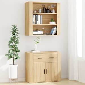 Skříň highboard dub sonoma kompozitní dřevo - obrázek 3