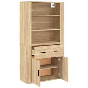 Skříň highboard dub sonoma kompozitní dřevo - obrázek 6