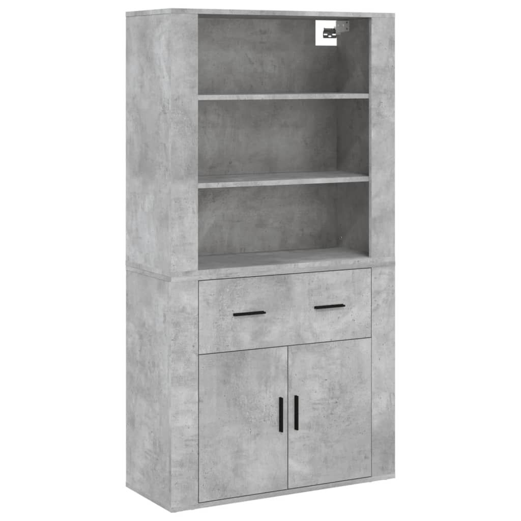 Thumbnail - vidaXL Highboard Betongrau Holzwerkstoff