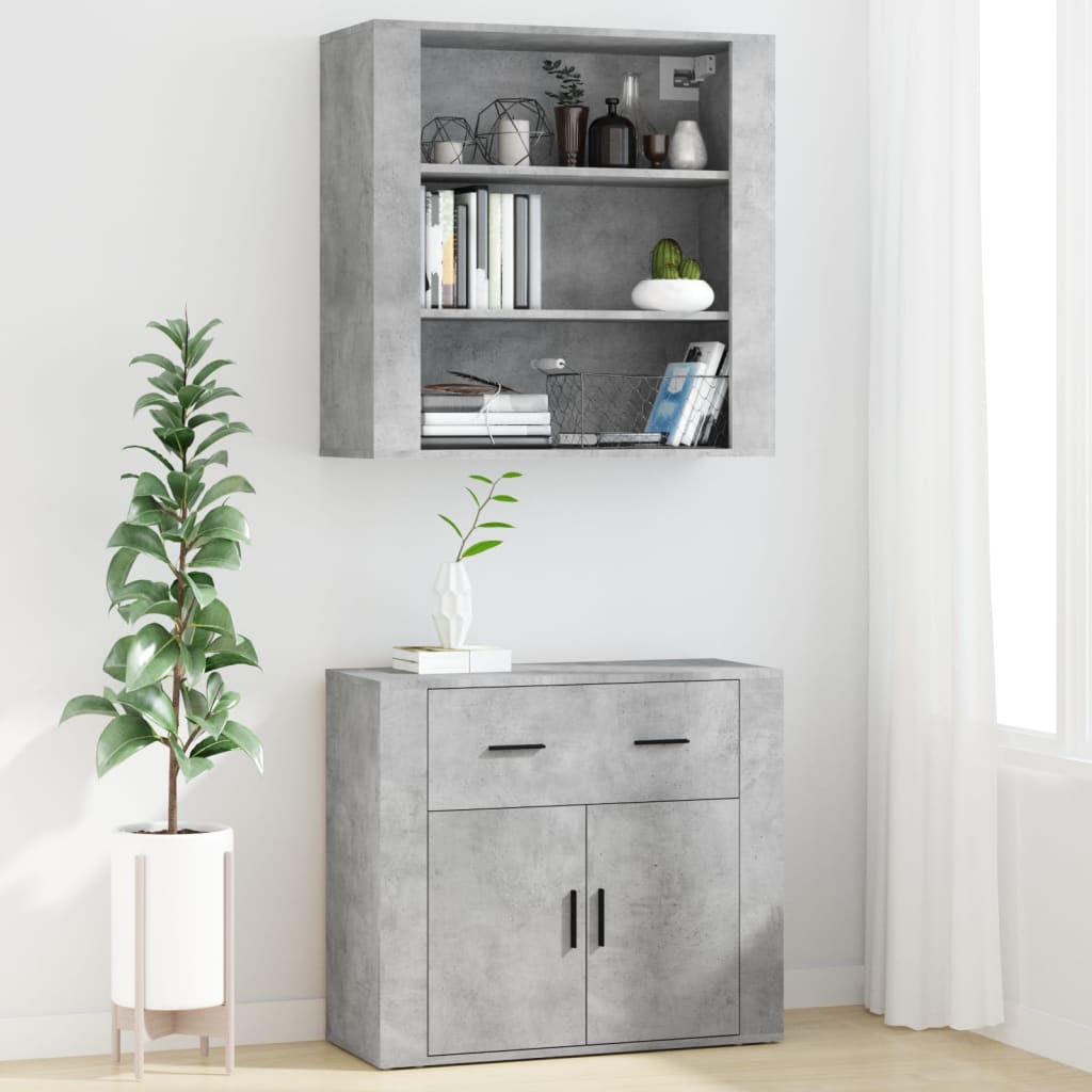 Thumbnail - vidaXL Highboard Betongrau Holzwerkstoff