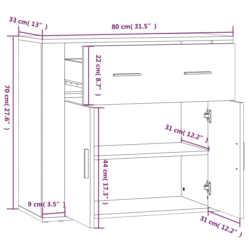 Skříň highboard betonově šedá kompozitní dřevo