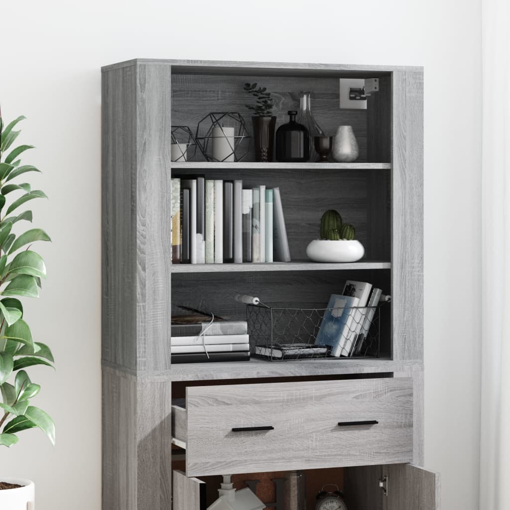 Skříň highboard šedá sonoma kompozitní dřevo