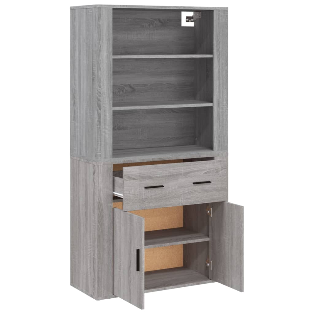 Skříň highboard šedá sonoma kompozitní dřevo