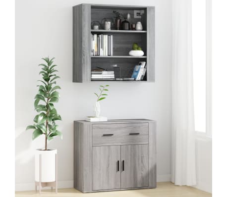 vidaXL Highboard Grau Sonoma Holzwerkstoff