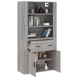 Skříň highboard šedá sonoma kompozitní dřevo - obrázek 5
