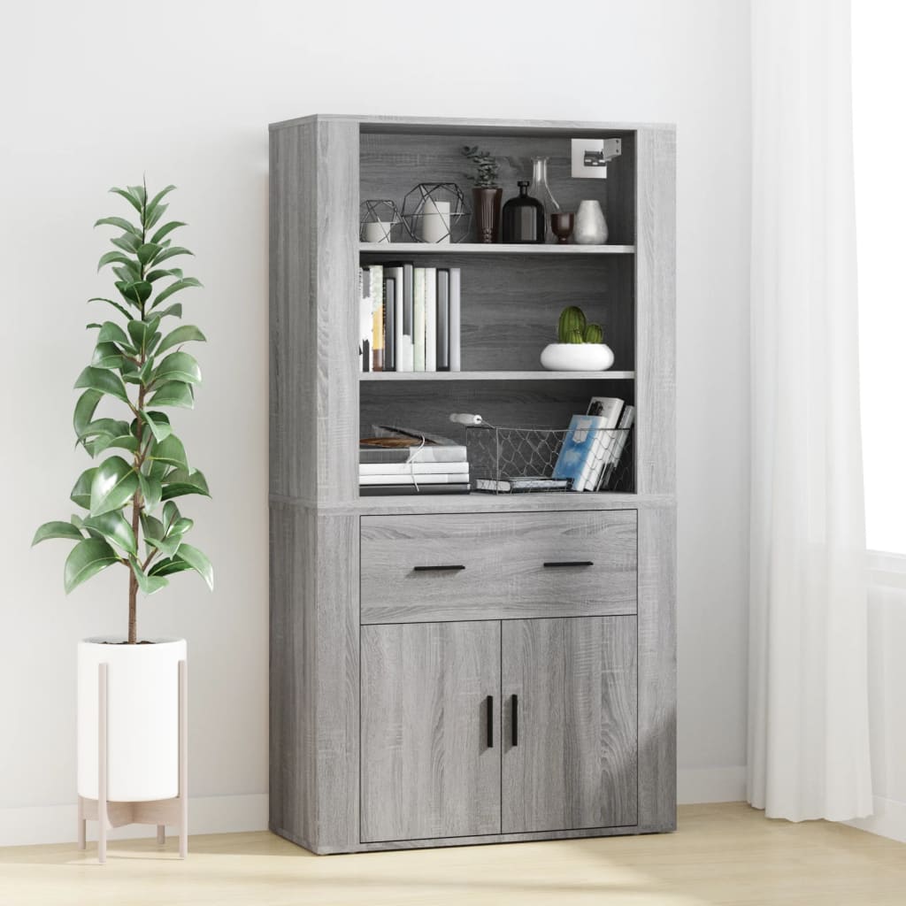 vidaXL Highboard Grau Sonoma Holzwerkstoff