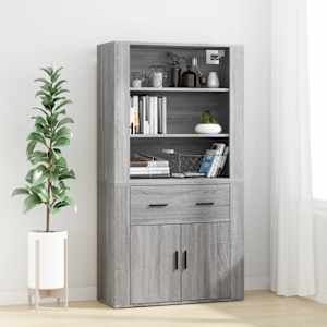 Skříň highboard šedá sonoma kompozitní dřevo - obrázek 1