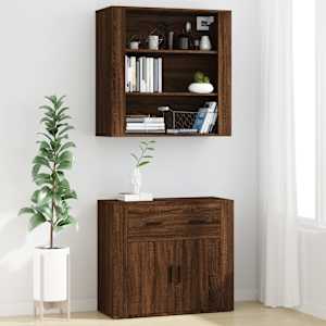 vidaXL Highboard Braun Eichen-Optik Holzwerkstoff
