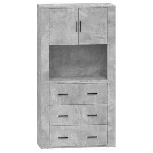 Skříň highboard betonově šedá kompozitní dřevo - obrázek 2