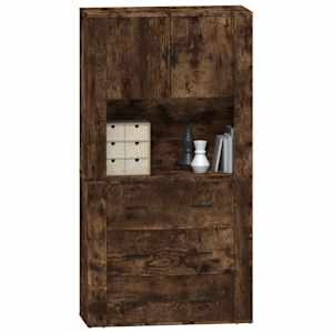 Skříň highboard kouřový dub kompozitní dřevo - obrázek 6