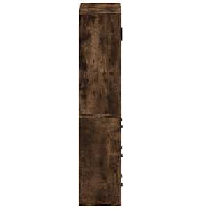 Skříň highboard kouřový dub kompozitní dřevo - obrázek 9
