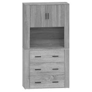 Skříň highboard šedá sonoma kompozitní dřevo - obrázek 2