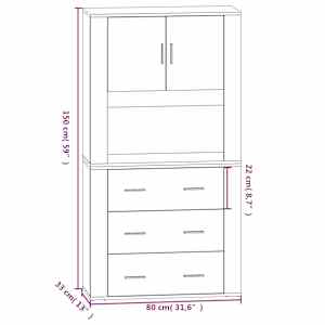 Skříň highboard šedá sonoma kompozitní dřevo - obrázek 12