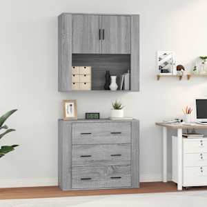 Skříň highboard šedá sonoma kompozitní dřevo - obrázek 4