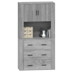 Skříň highboard šedá sonoma kompozitní dřevo - obrázek 6