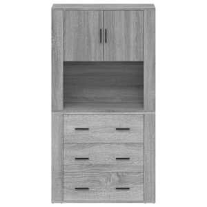 Skříň highboard šedá sonoma kompozitní dřevo - obrázek 8