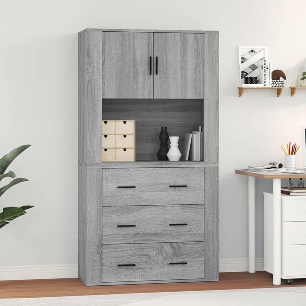 vida XL Highboard Grau Sonoma Holzwerkstoff
