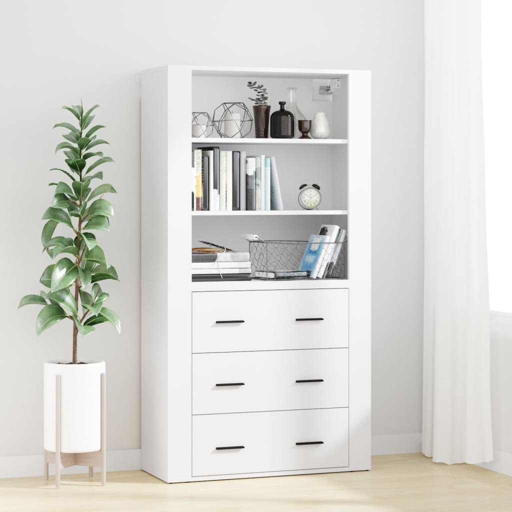 vidaXL Highboard Weiß Holzwerkstoff