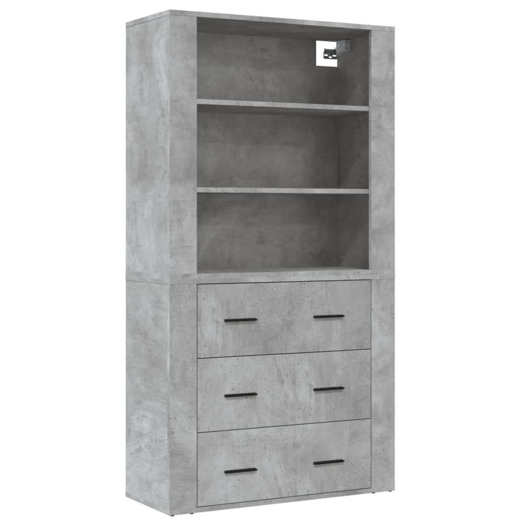 vidaXL Skříň highboard betonově šedá kompozitní dřevo
