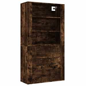 Skříň highboard kouřový dub kompozitní dřevo - obrázek 2