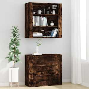 Skříň highboard kouřový dub kompozitní dřevo - obrázek 3