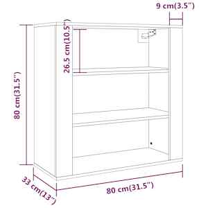 Skříň highboard kouřový dub kompozitní dřevo - obrázek 12