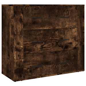 Skříň highboard kouřový dub kompozitní dřevo - obrázek 7