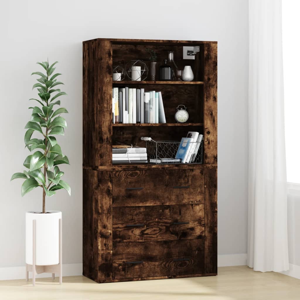 Highboard Räuchereiche Holzwerkstoff