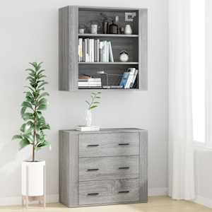 Skříň highboard šedá sonoma kompozitní dřevo - obrázek 3