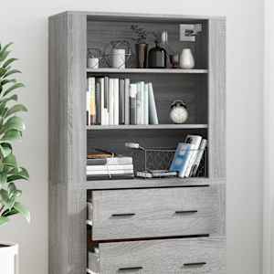 Skříň highboard šedá sonoma kompozitní dřevo - obrázek 4