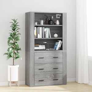 Skříň highboard šedá sonoma kompozitní dřevo - obrázek 1