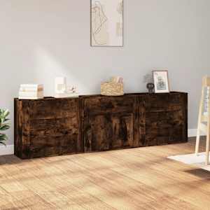 Komoda 3 kosi dimljen hrast inženirski les