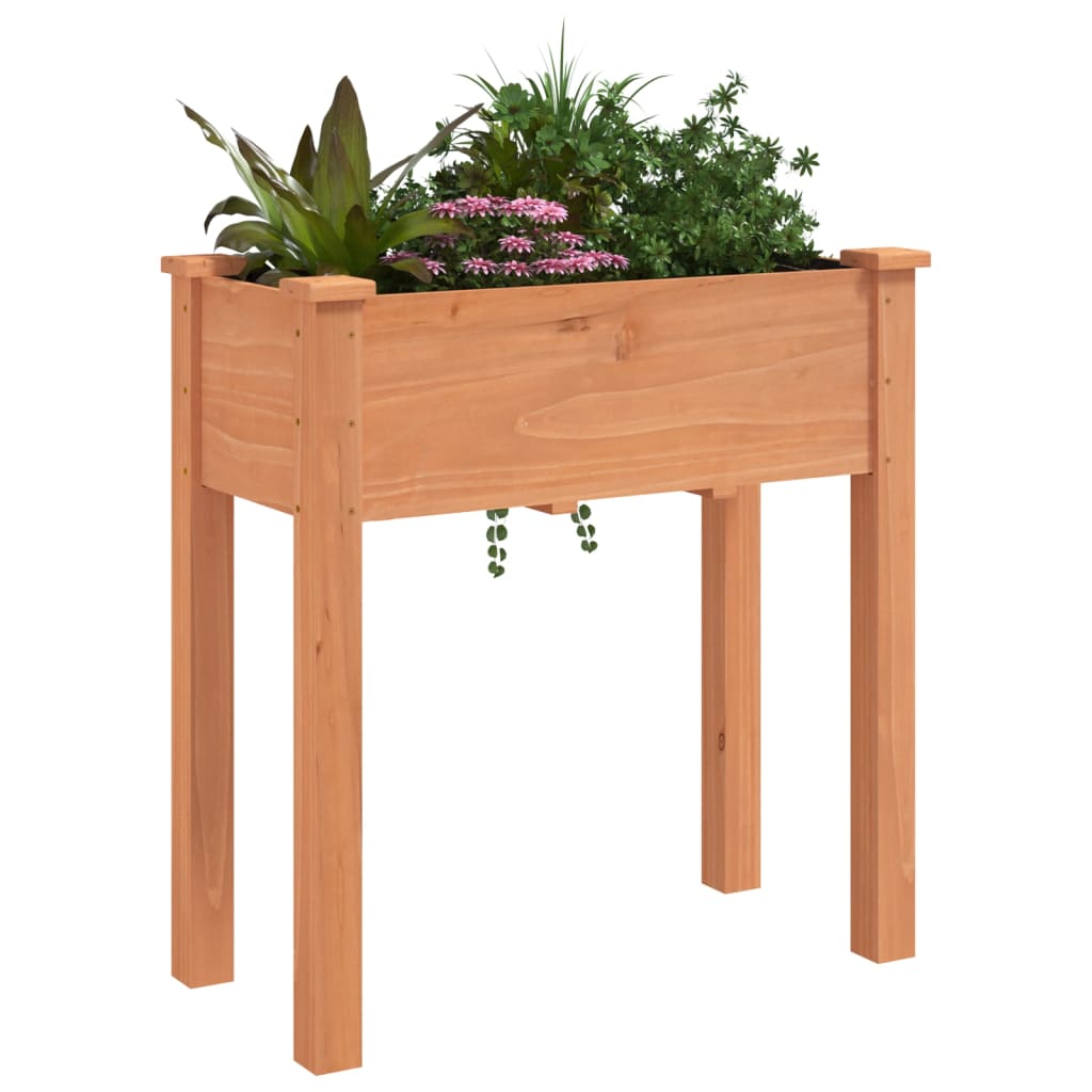 Thumbnail - vidaXL Pflanzkübel mit Einsatz Braun 71x37x76 cm Massivholz Tanne
