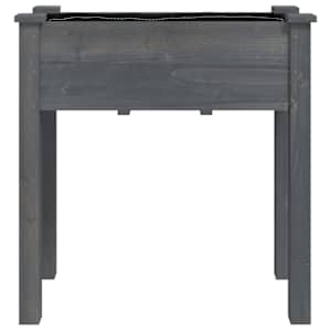 Truhlík s vložkou šedý 71 x 37 x 76 cm masivní jedlové dřevo - obrázek 4
