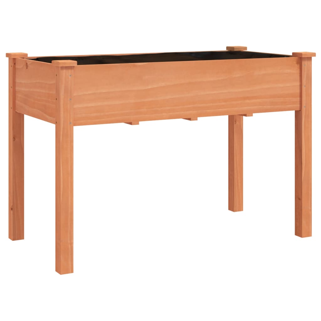 vidaXL Plantenbak met voering 118x59x76 cm massief vurenhout bruin