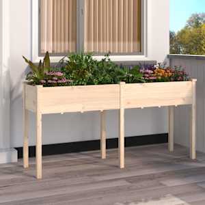 Truhlík s vložkou 161 x 45 x 76 cm masivní jedlové dřevo - obrázek 1