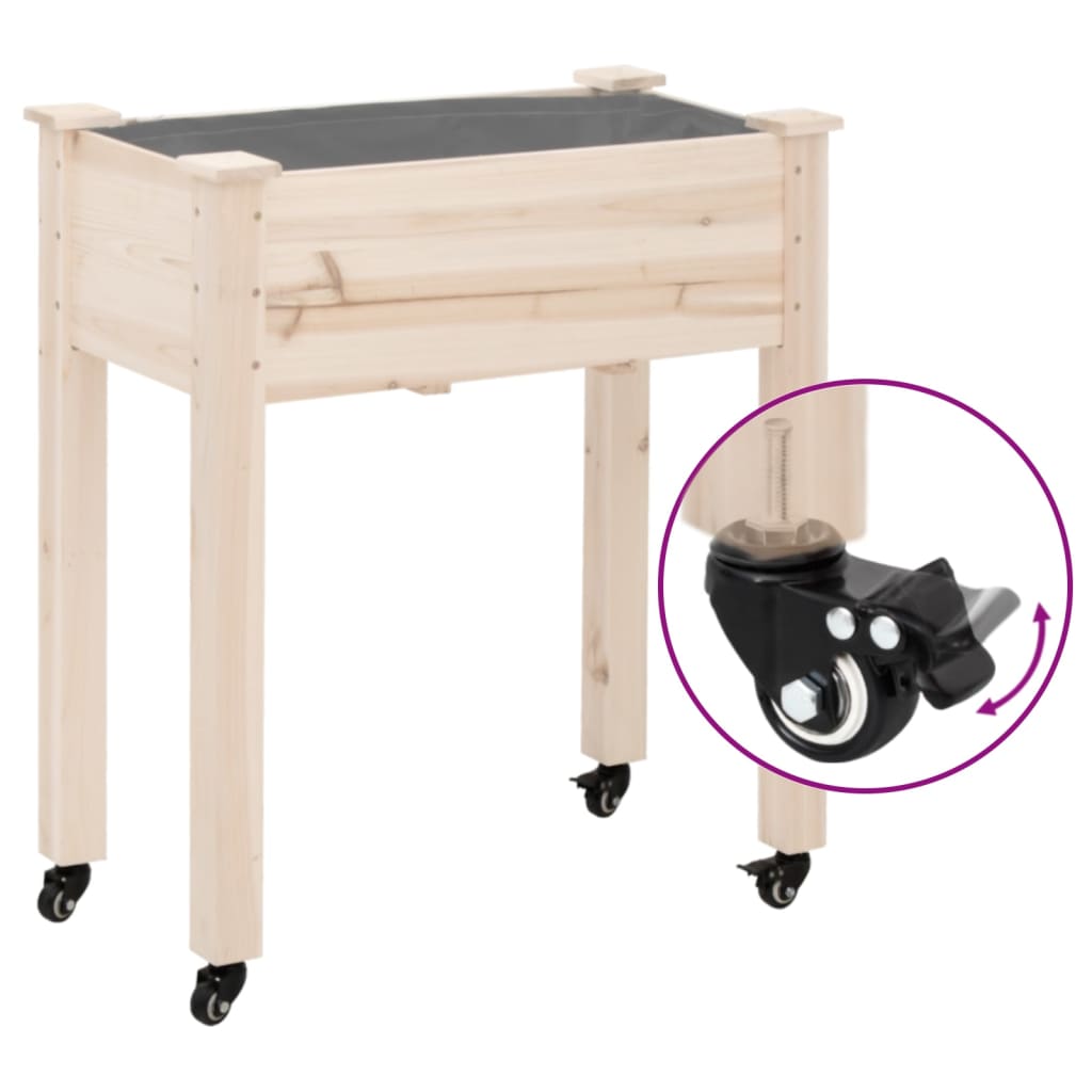 vidaXL Wielen voor plantenbak 4 st 8x3,5x8 cm ijzer zwart afbeelding