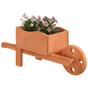 Truhlíky ve tvaru kolečka 2 ks 47 x 15 x 19 cm masivní jedle - obrázek 3