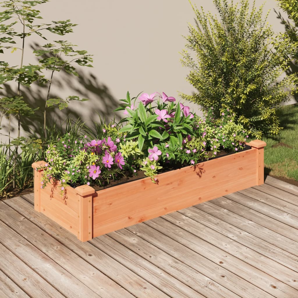 vidaXL Lit surélevé de jardin doublure 120x45x25 cm bois massif sapin