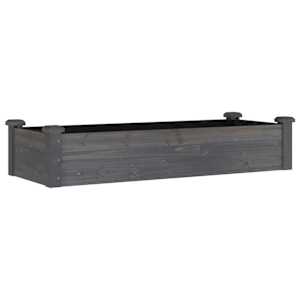 vidaXL voodriga aia taimelava, hall, 120 x 45 x 25 cm, nulupuit