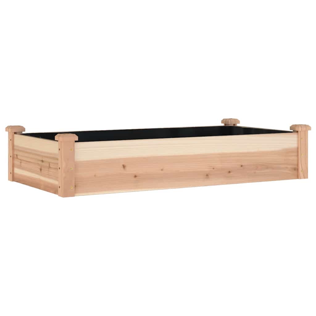vidaXL Záhradný vyvýšený záhon s vložkou 120x60x25 cm masívna jedľa