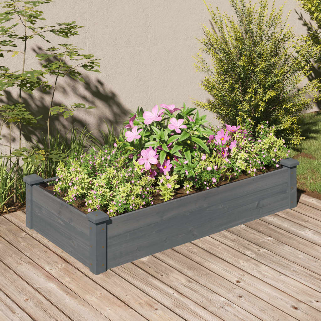 vidaXL Lit surélevé de jardin doublure 120x60x25 cm bois massif sapin