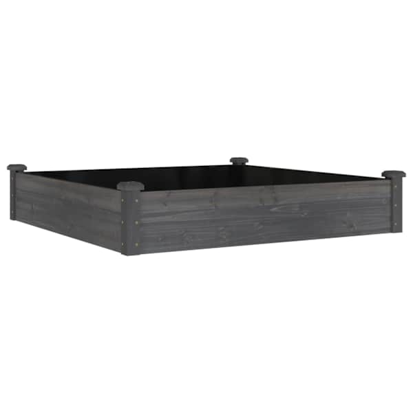 vidaXL voodriga aia taimelava, hall, 120 x 120 x 25 cm, nulupuit