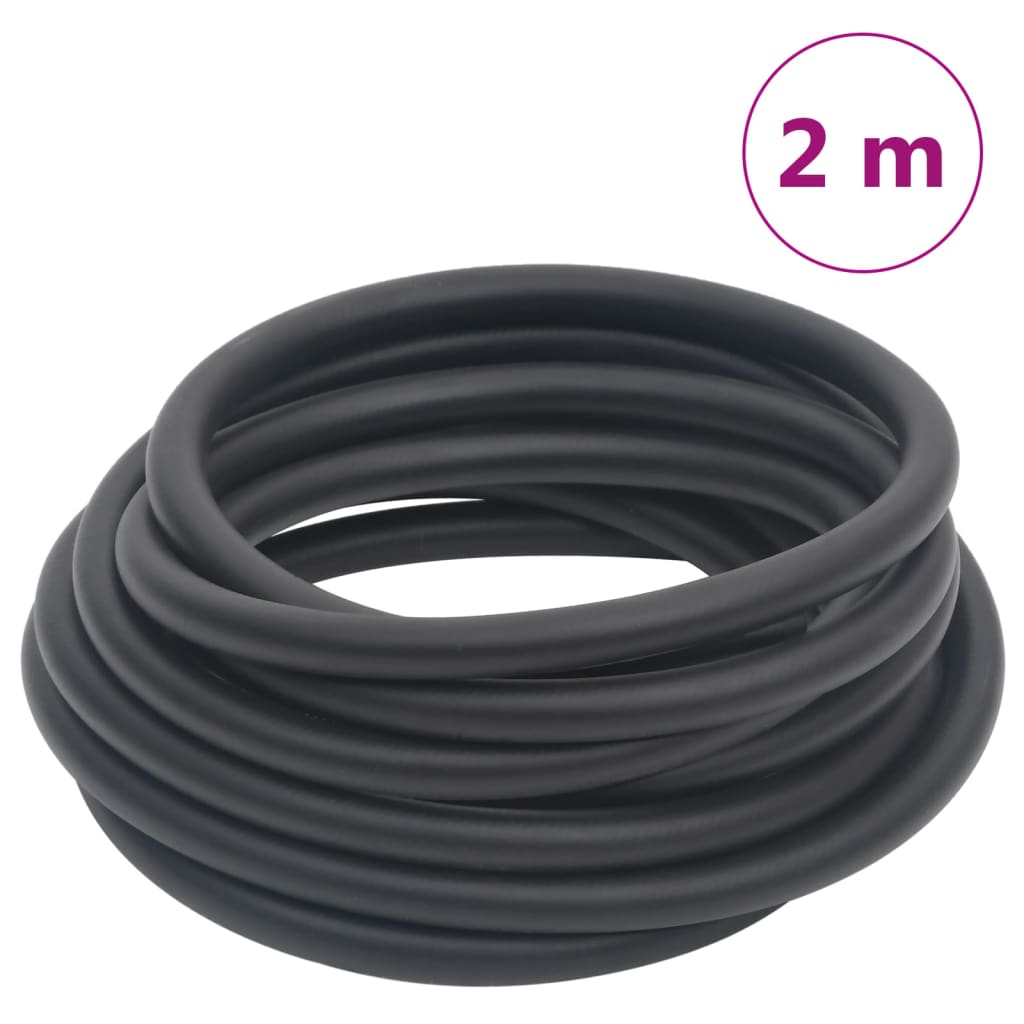 vidaXL Tuyau d'air hybride noir 2 m caoutchouc et PVC