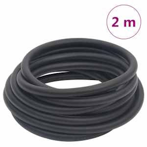 vidaXL h&uuml;briid &otilde;huvoolik, must, 0,6" 2 m, kumm ja PVC