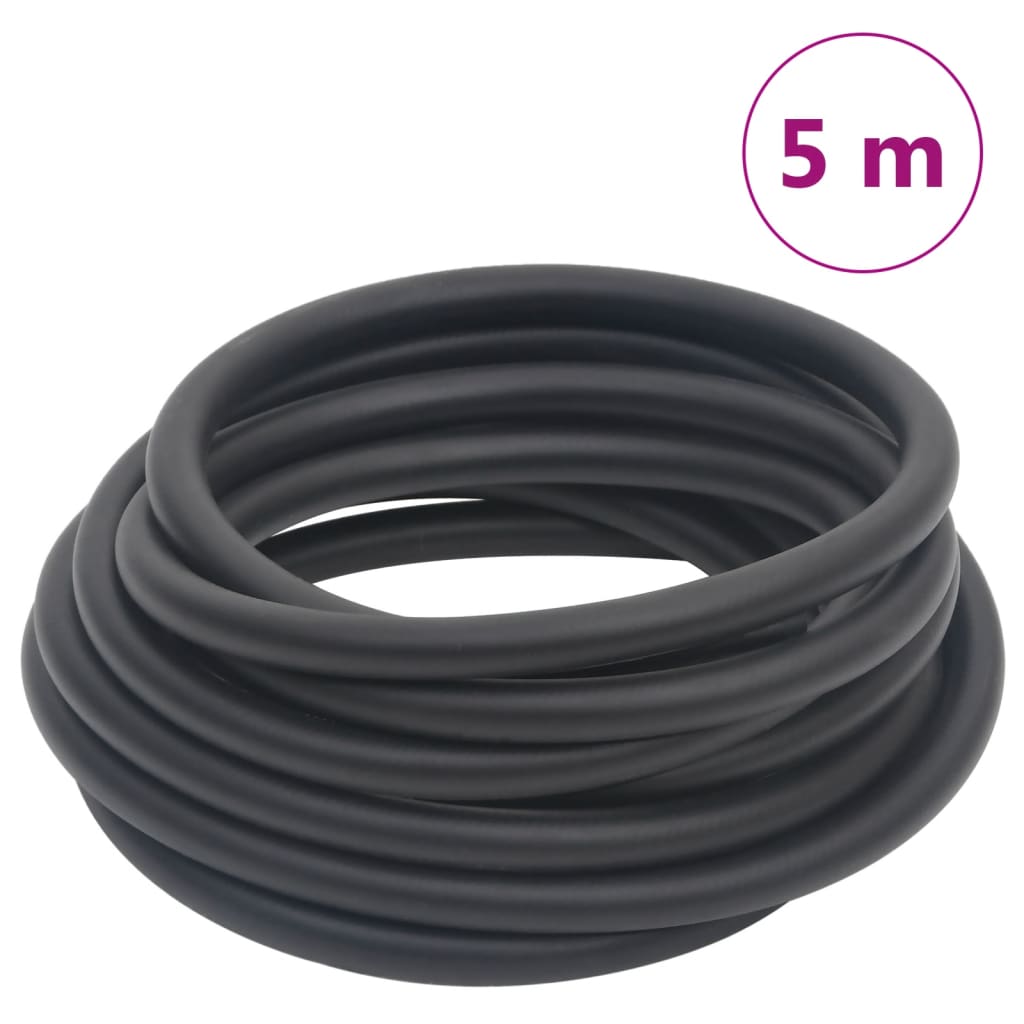 Fekete gumi és PVC hibrid légtömlő 0,6" 5 m 