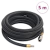 vidaXL h&uuml;briid &otilde;huvoolik, must, 0,6" 5 m, kumm ja PVC
