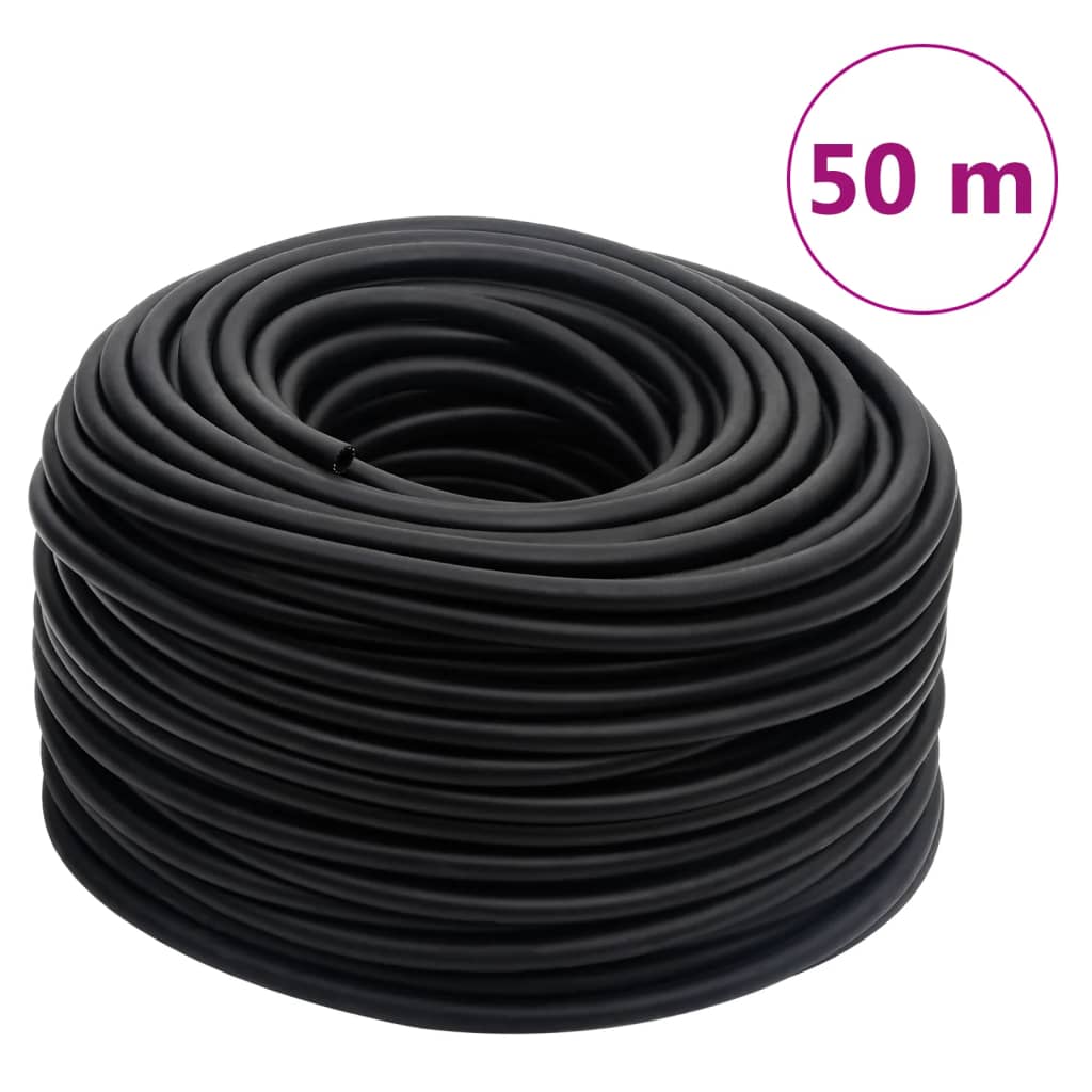 vidaXL Paineilmaletku musta 0,6″ 50 m kumi ja PVC