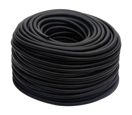 vidaXL Tuyau d'air hybride noir 0,6" 50 m caoutchouc et PVC