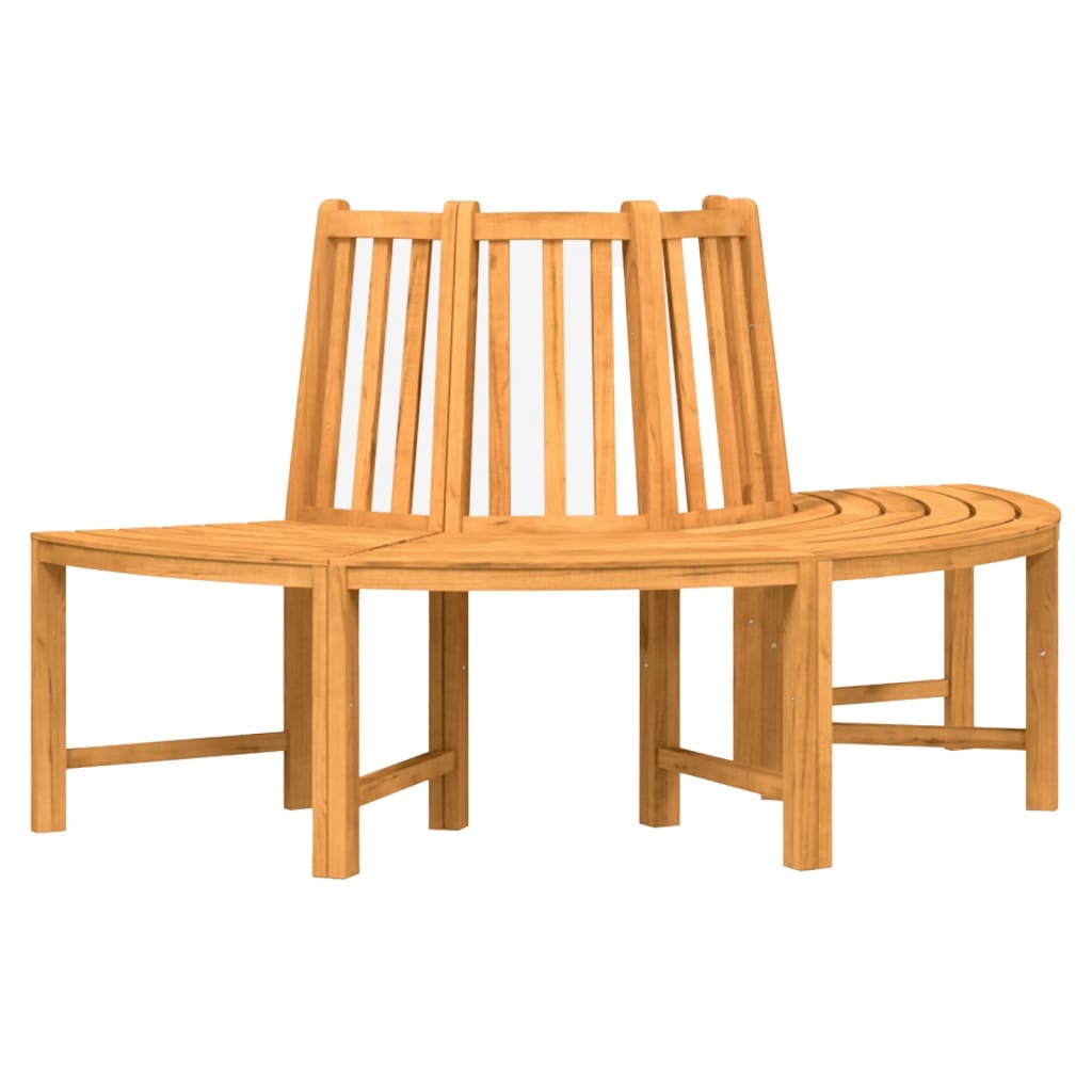 Thumbnail - vidaXL Baumbank Halbrund Ø160 cm Massivholz Teak